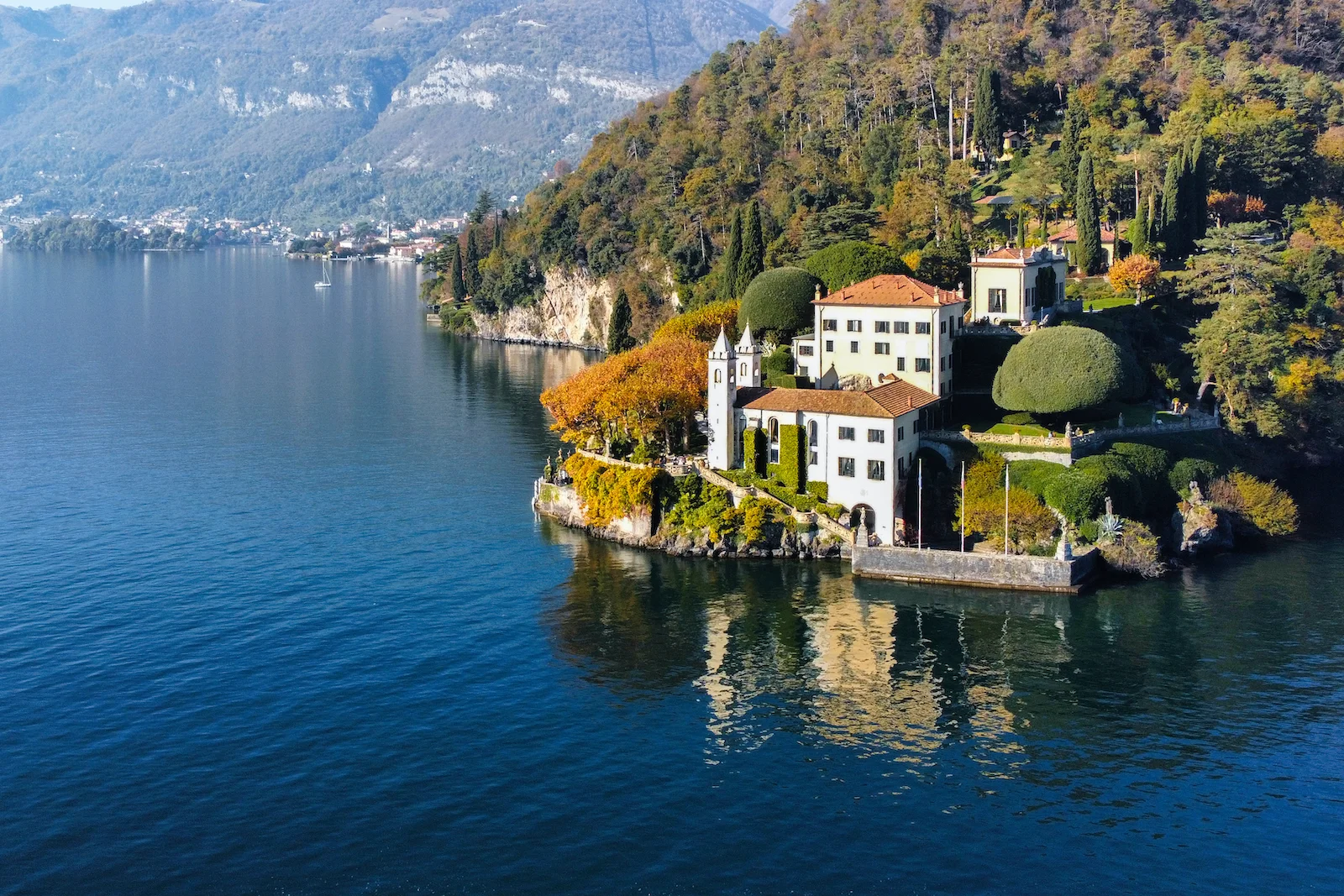 Terraced garden views at Villa del Balbianello on Lake Como